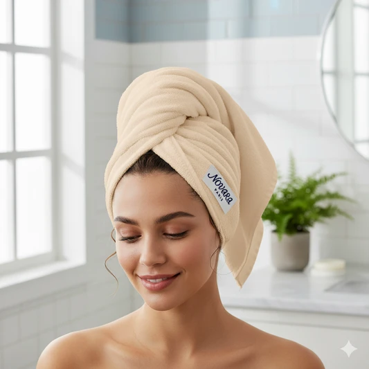 Serviette cheveux en microfibre | Novara Paris